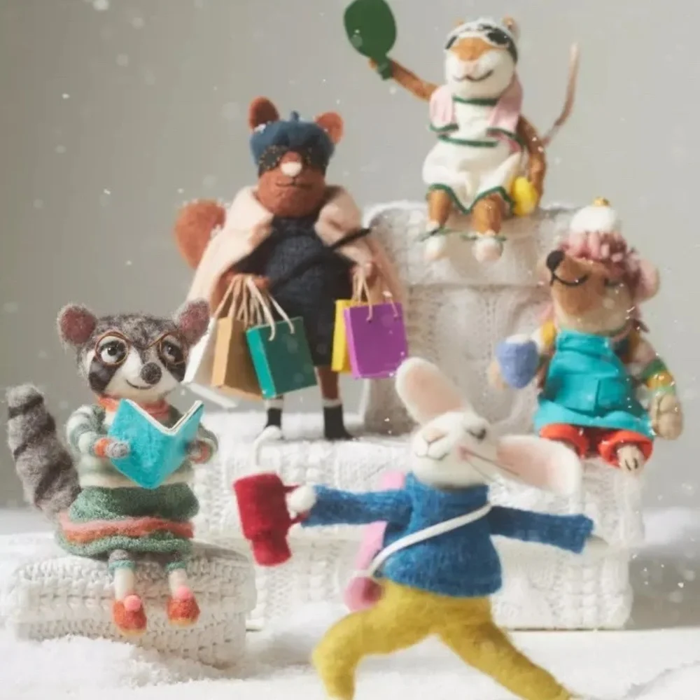 Anthropologie Hobbies Handmade Felt Christmas  Ornament Critter  Teacher